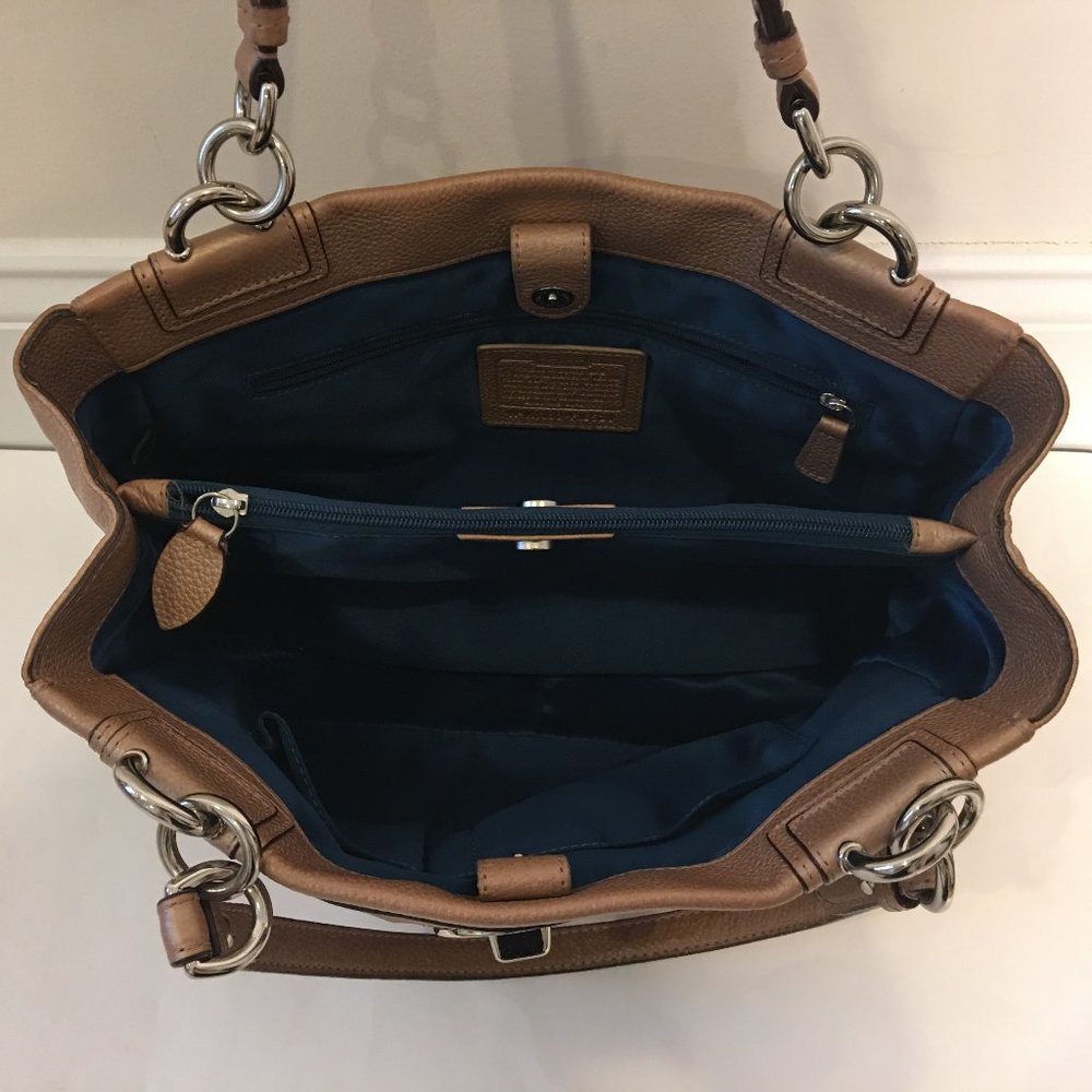 Coach Golden Brown Shoulder Leather Bag (K1160-F16531) - Picture 10 of 11